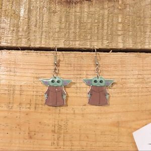 Baby Yoda Inspired Earrings Dangling Star Wars